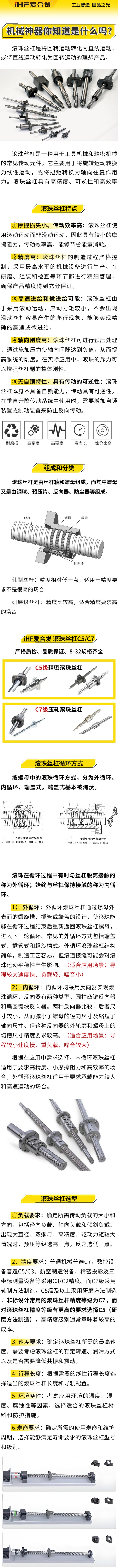 愛(ài)合發(fā)：機(jī)械神器，滾珠絲杠組成和分類